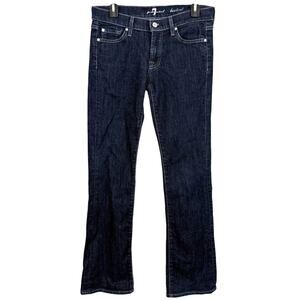 7 Seven for All Mankind Bootcut Boot Cut Dark Wash Rhinestone Pocket Jeans 28